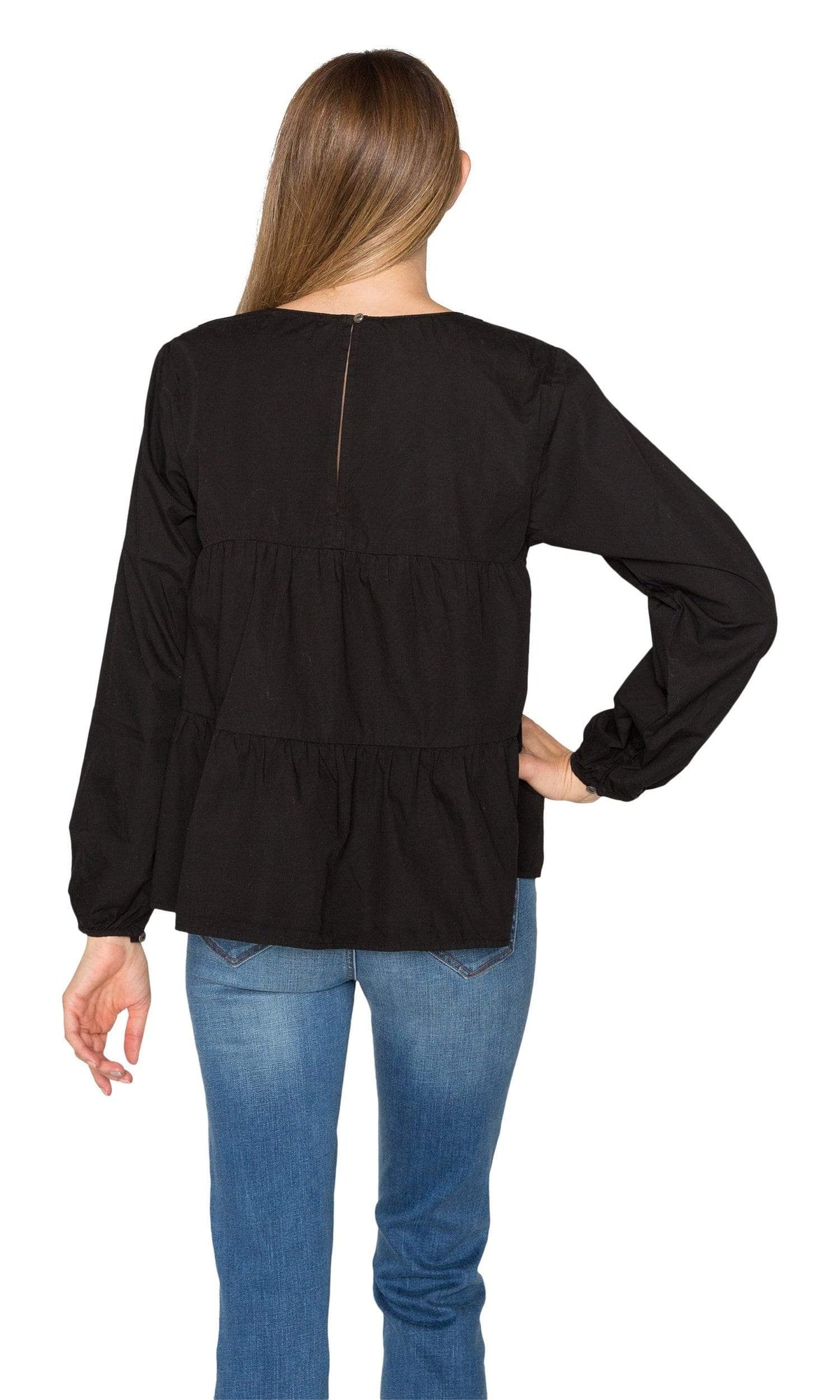 Velvet by Graham &amp; Spencer Blaine Crispy Poplin Ruffle Top