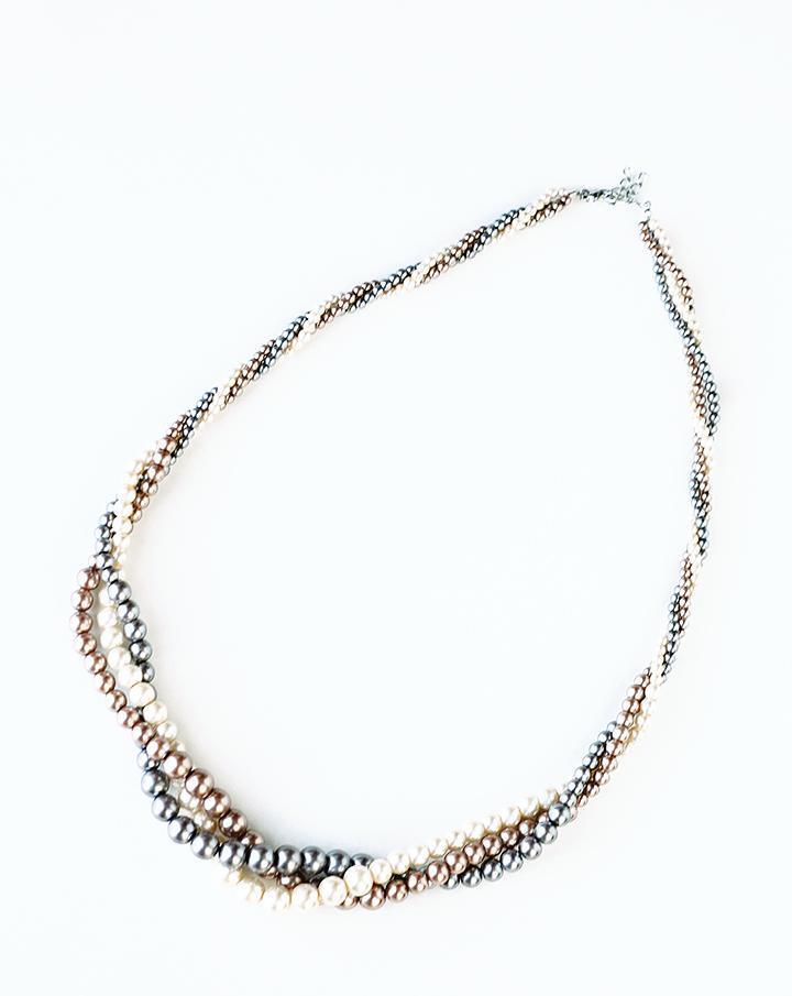 Variegated Pearl Twist Necklace-Vintage Fringe-Vintage Fringe