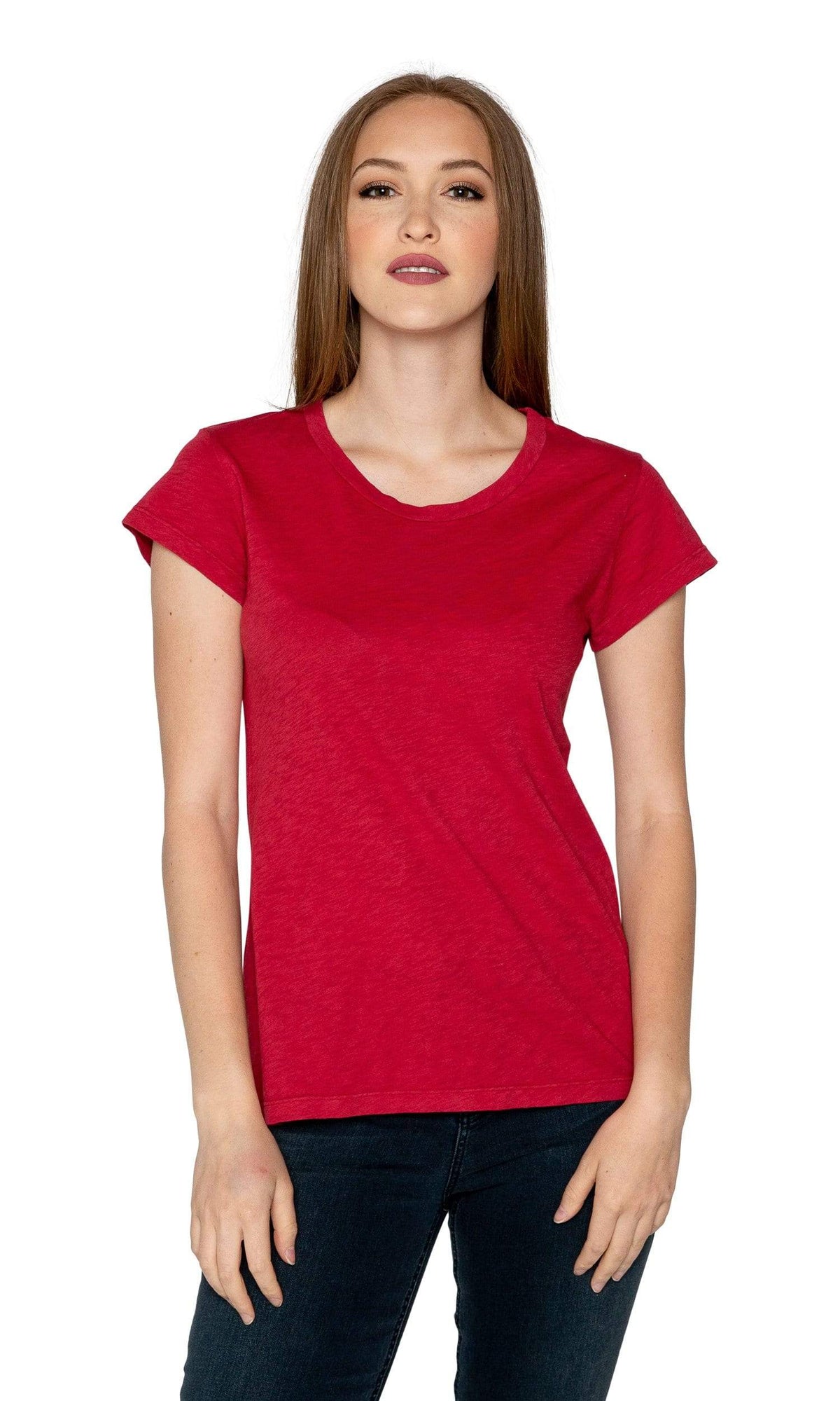 Velvet by Graham &amp; Spencer Odelia03 Cotton Slub Crewneck Tee