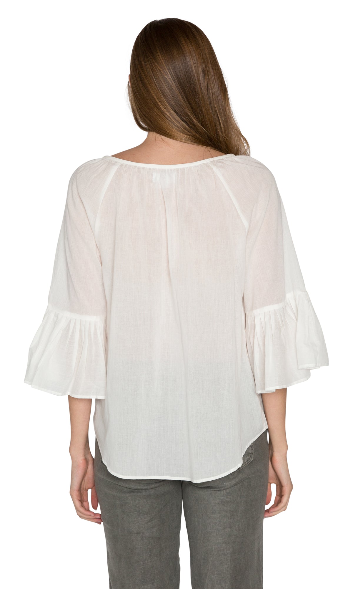 Velvet by Graham &amp; Spencer Celina Cotton Voile Pleated Top