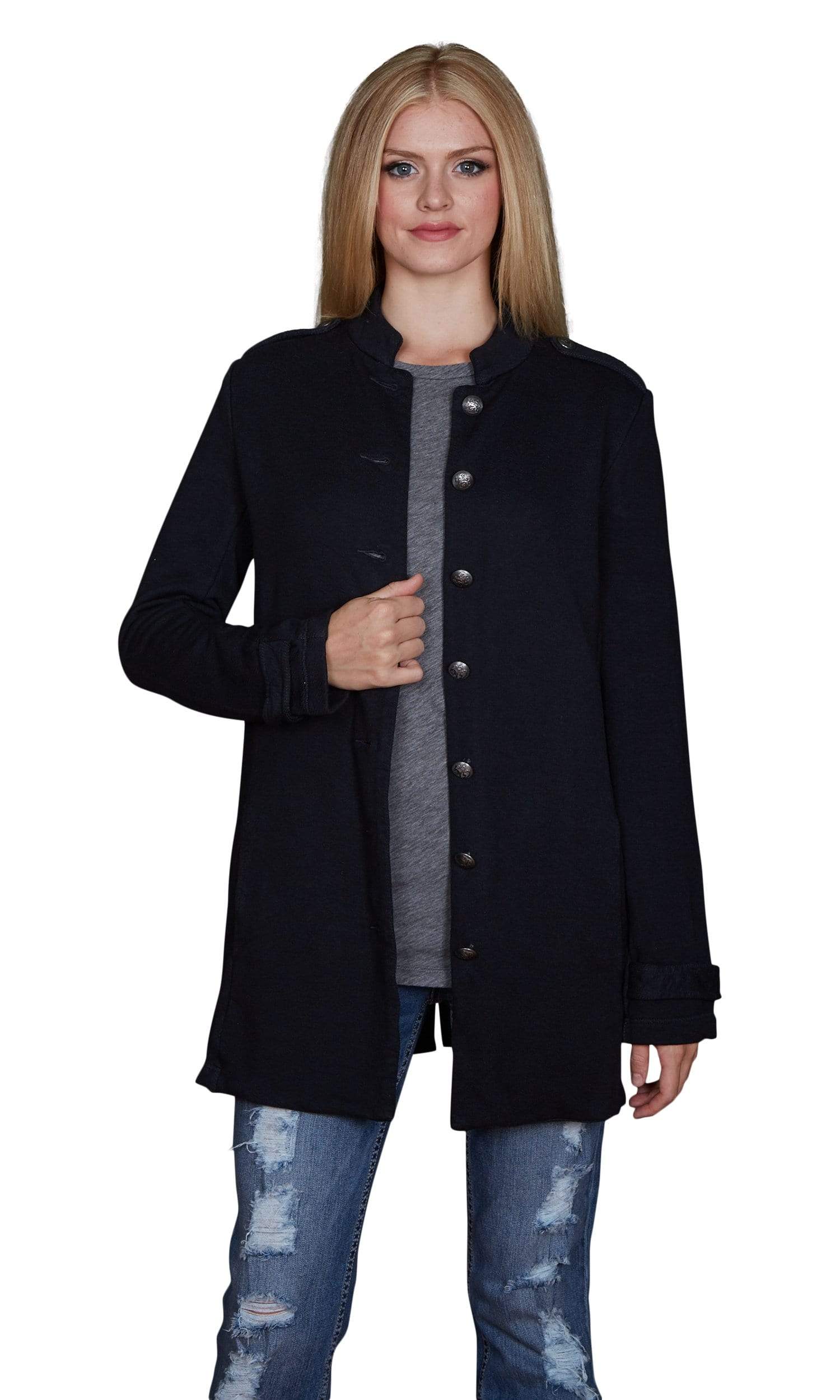 Velvet by Graham & Spencer Evalyn French Terry Military Coat