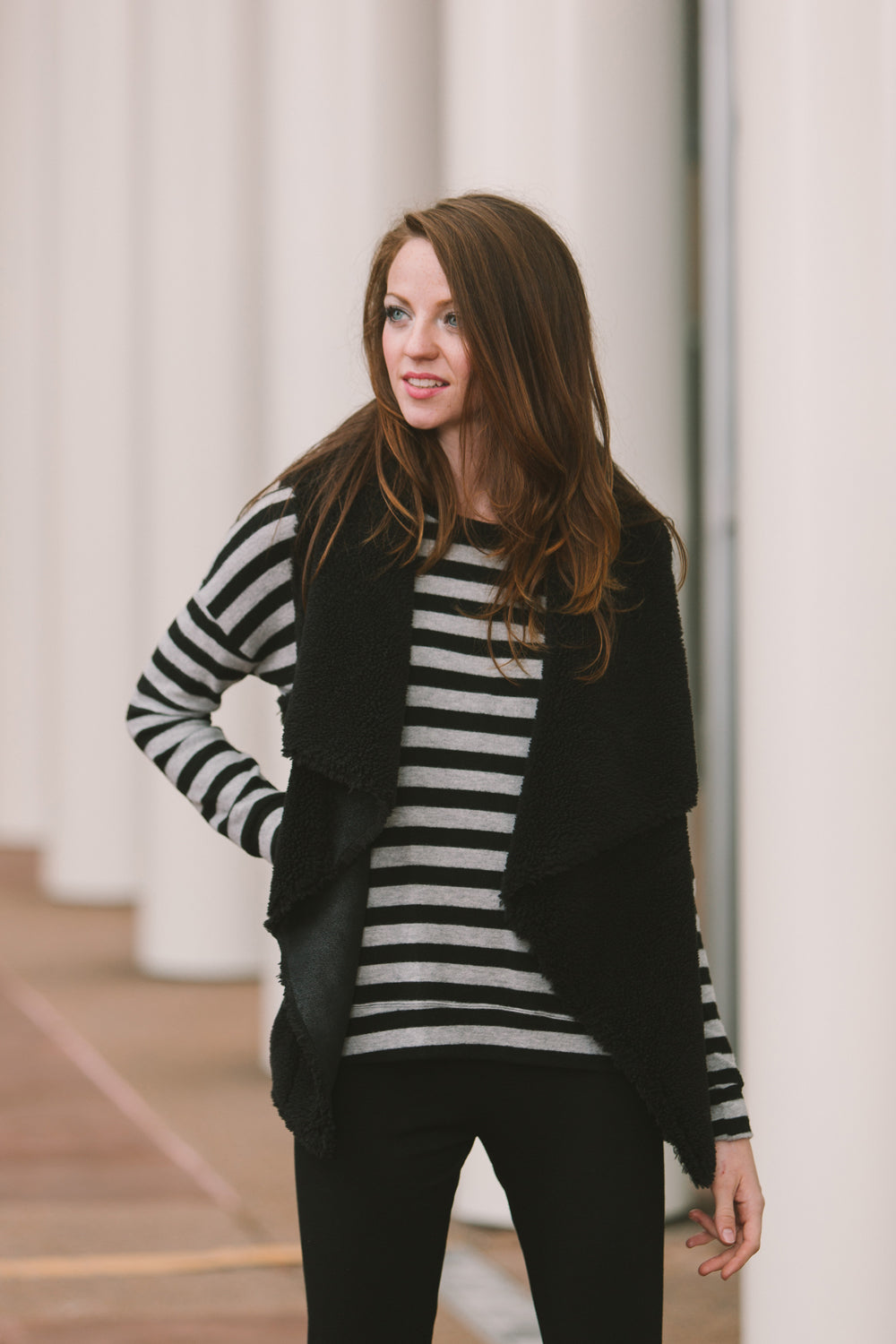 Velvet by Graham &amp; Spencer Teresita Cozy Jersey Striped Sweatshirt