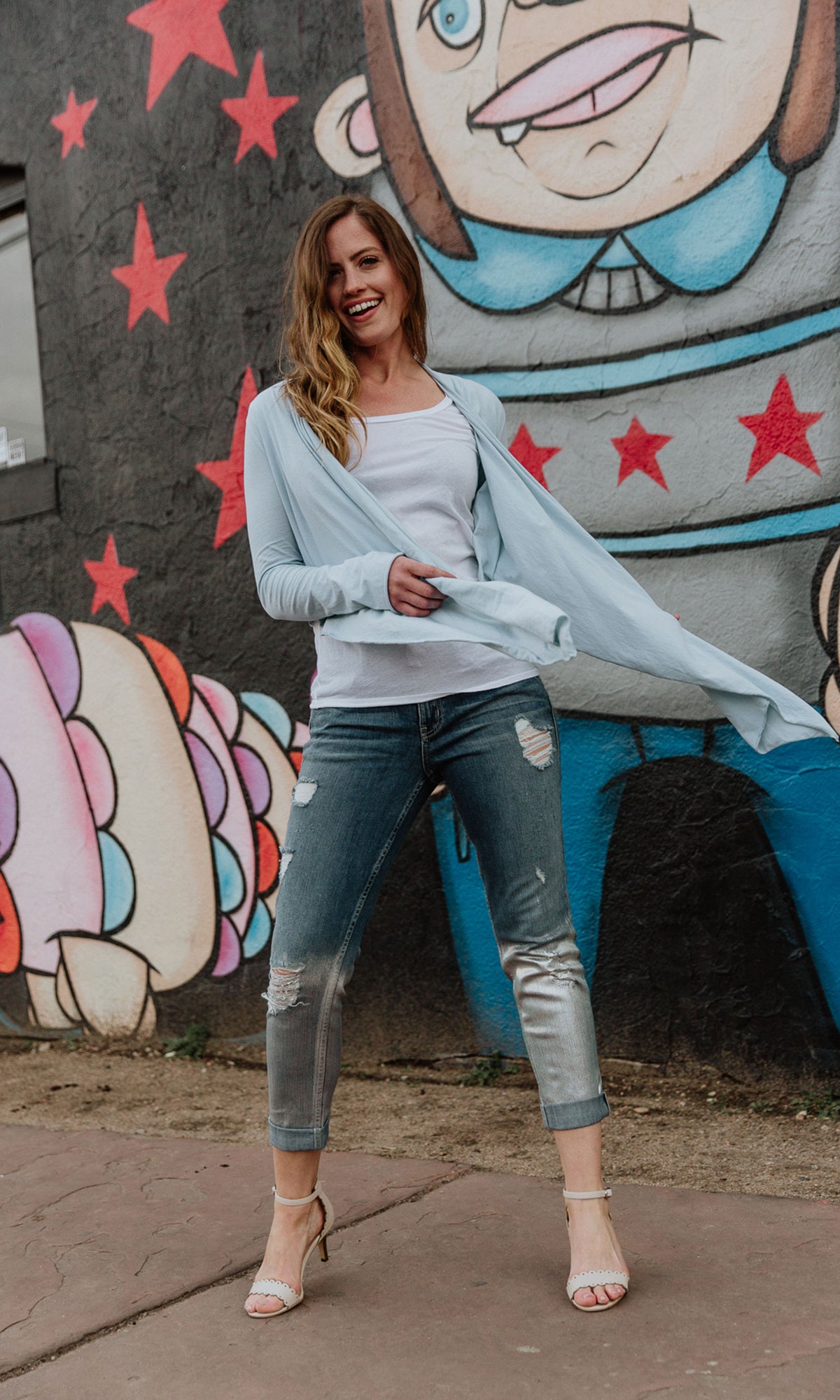 Velvet by Graham &amp; Spencer Pavla Gauzy Whisper Raw Edge Cardigan