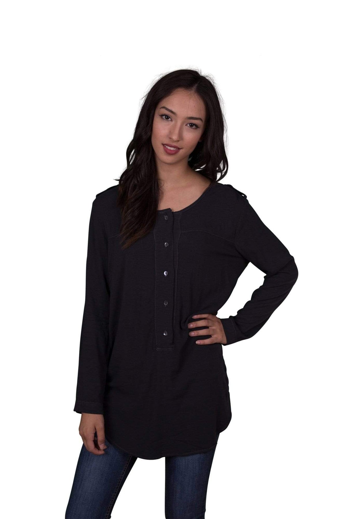 Velvet by Graham &amp; Spencer Eudora Crepe Henley Tunic