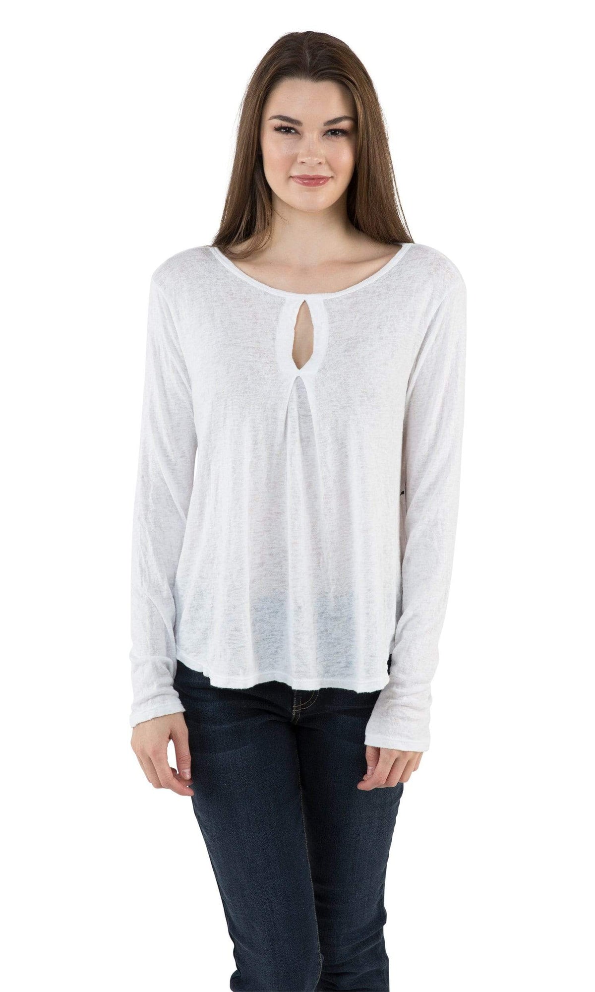 Velvet by Graham &amp; Spencer Tonilla Textured Knit Keyhole Tee