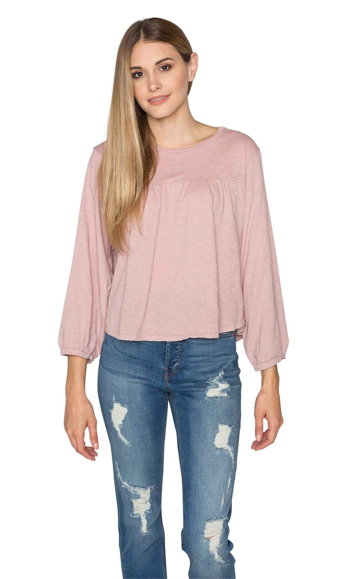 Velvet by Graham &amp; Spencer Winnah Cotton Slub Peasant Top