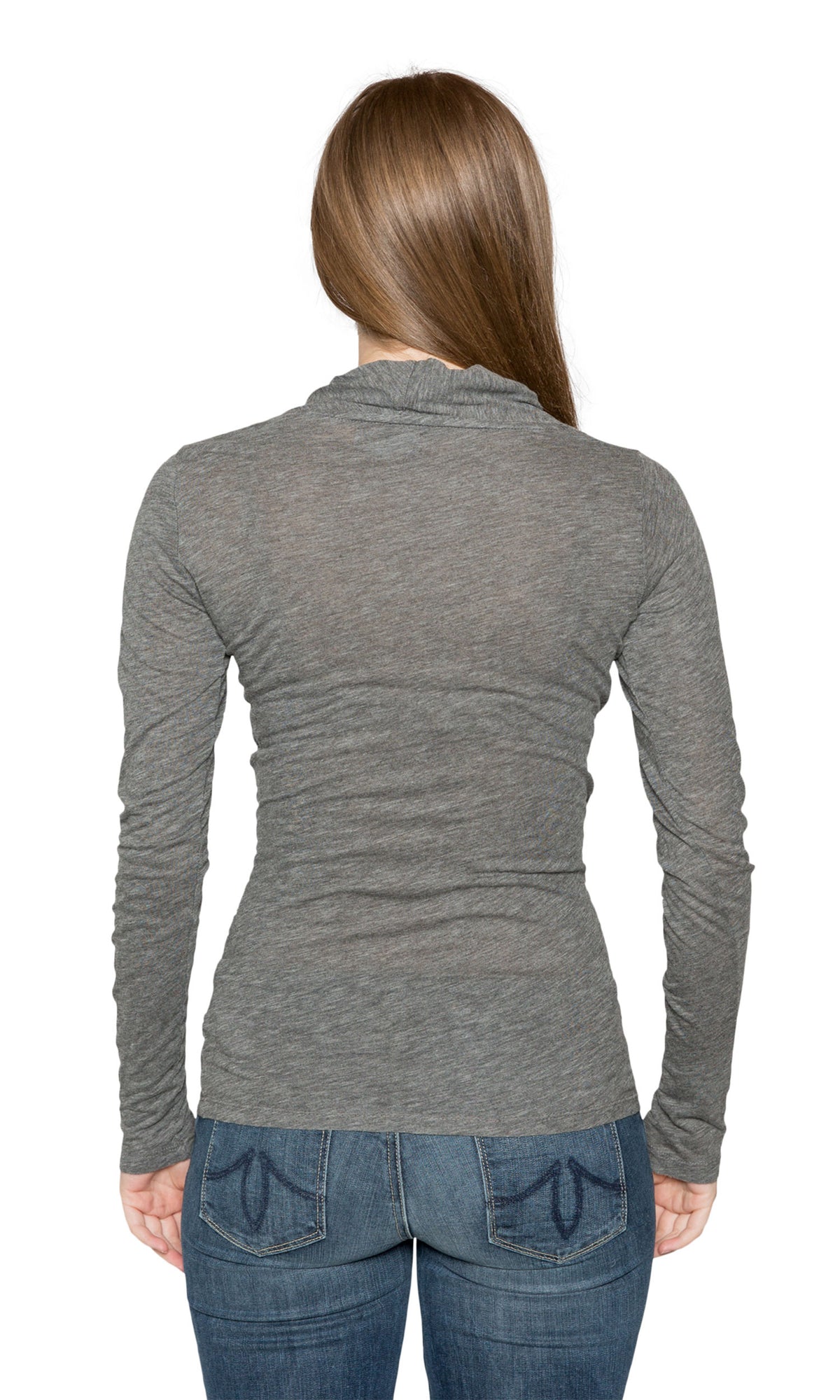 Velvet by Graham &amp; Spencer Meri05 Front Wrap Top-Charcoal