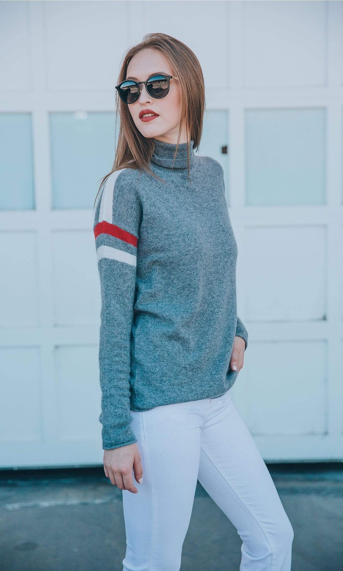 Velvet by Graham &amp; Spencer Bonnie Stripe Cashmere Sweater