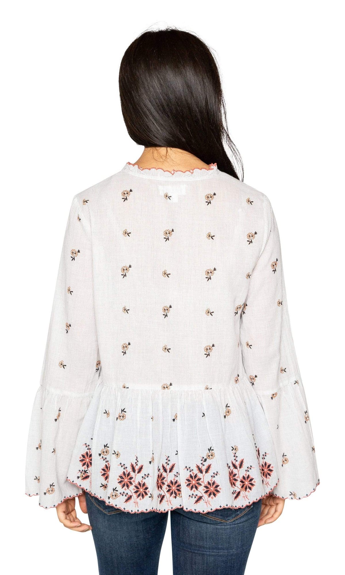 Velvet by Graham &amp; Spencer Breanna Embroidered Ruffle Top