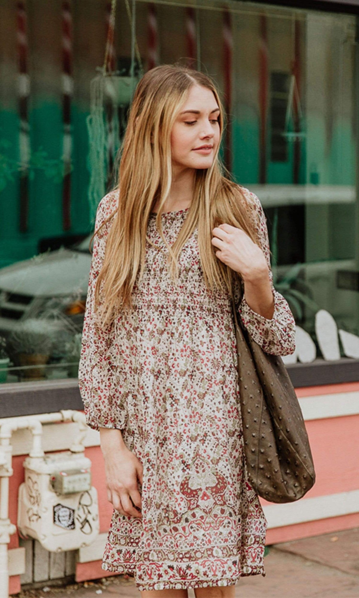 Velvet by Graham &amp; Spencer Ariana Printed Smocked Dress