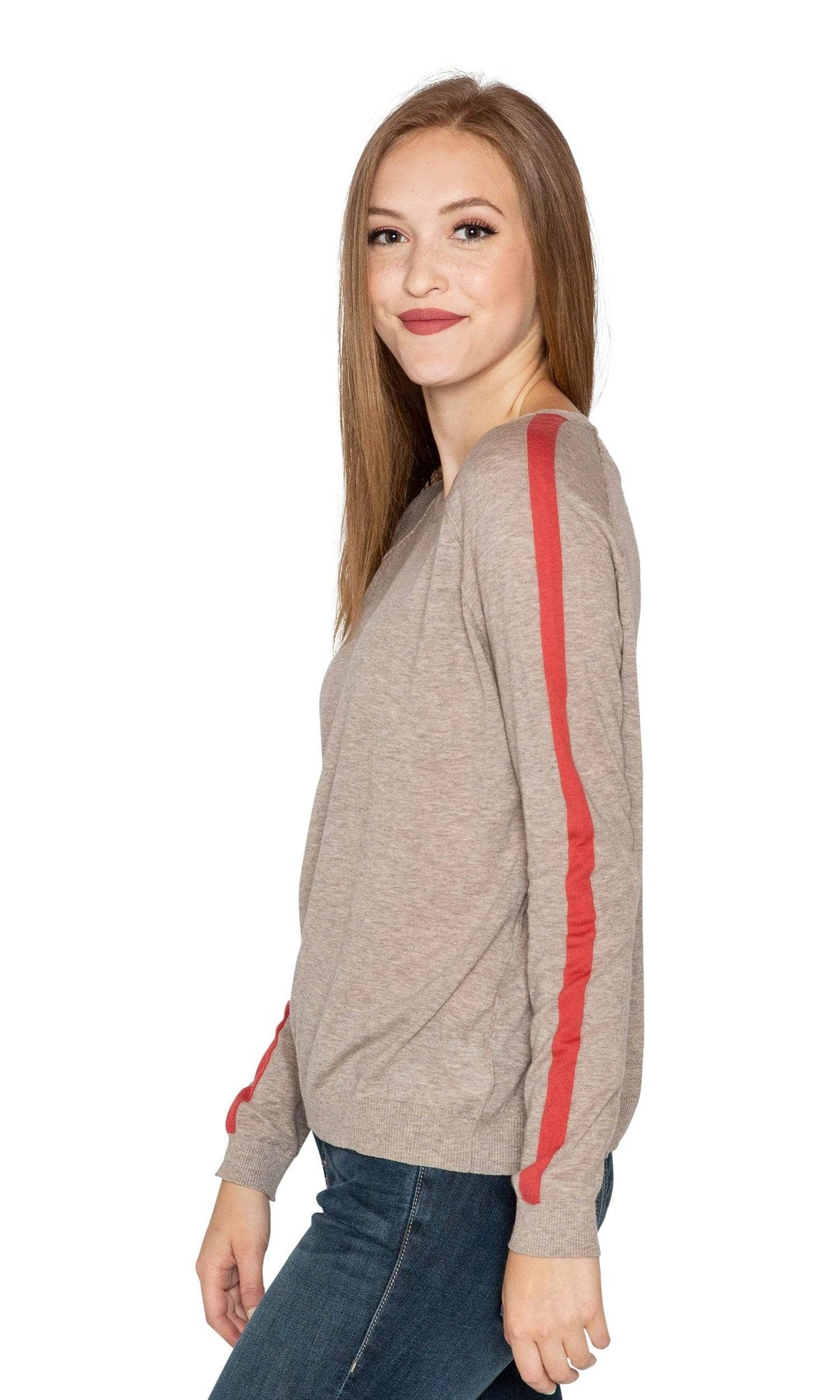 Velvet by Graham &amp; Spencer Torie Stripe Lux Cotton Raglan Sweater