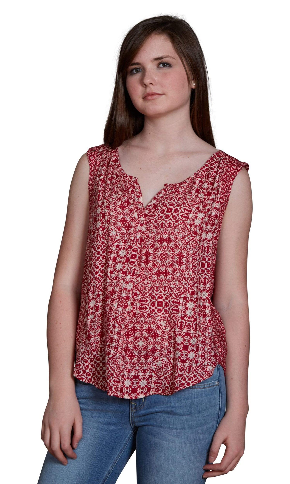 Velvet by Graham &amp; Spencer Smilo Casablanca Print Tank Blouse