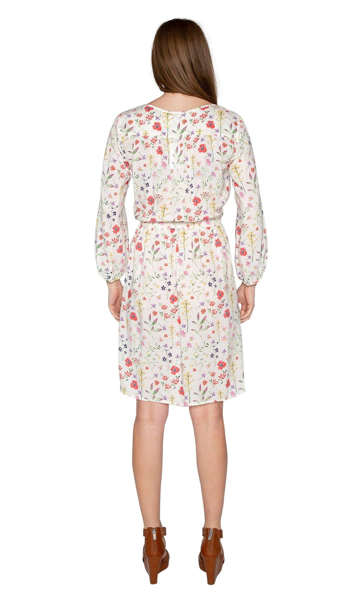 Velvet by Graham &amp; Spencer Danay Spring Floral Challis Long Sleeve Faux Wrap Dress