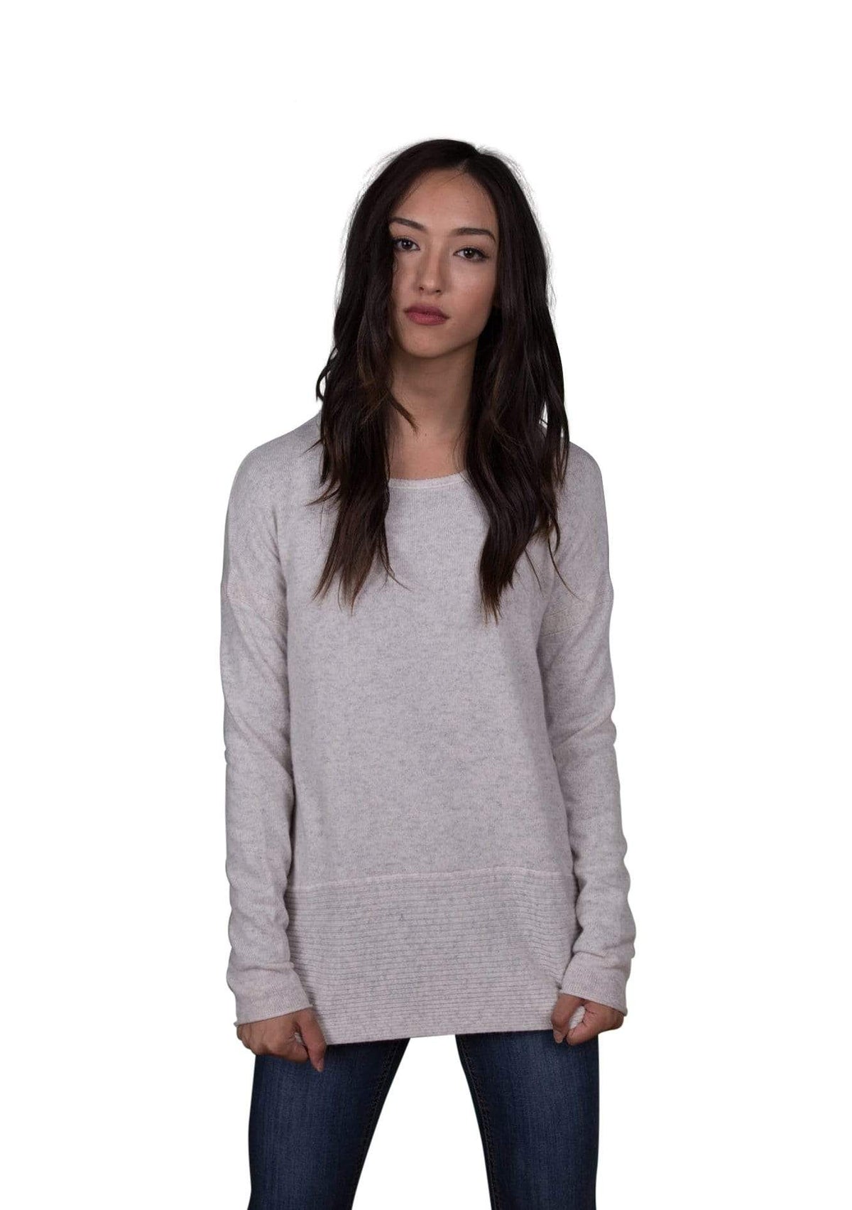 Velvet by Graham &amp; Spencer Aleaha Rib Panel Cashmere Sweater