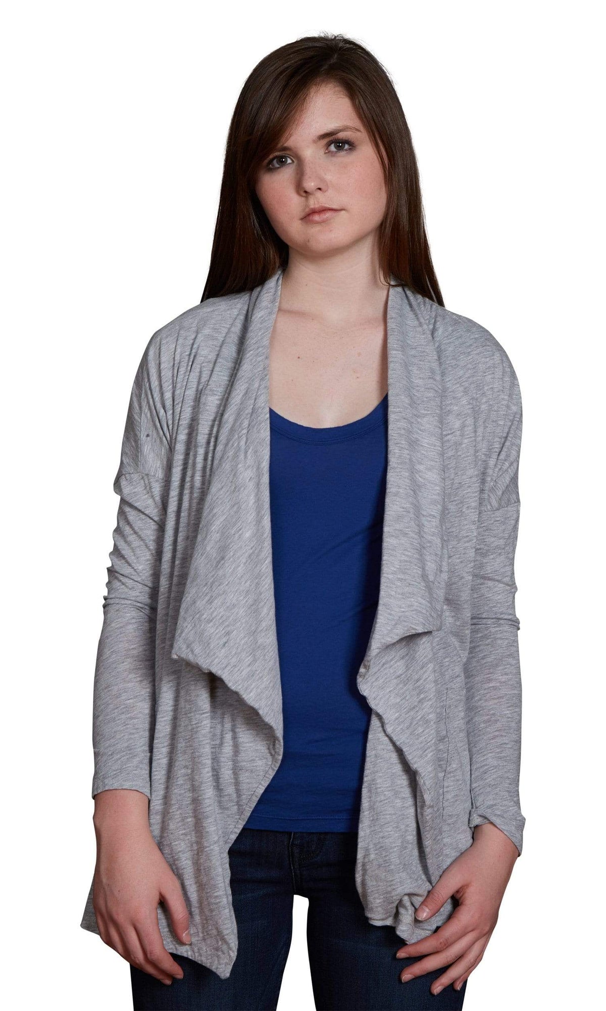 Velvet by Graham &amp; Spencer Emanuela Cotton Slub Open Drape Cardigan
