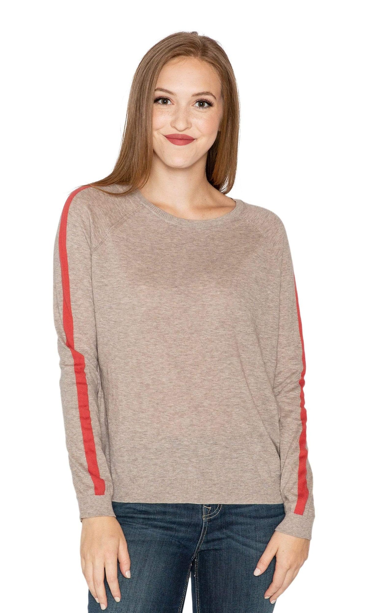 Velvet by Graham &amp; Spencer Torie Stripe Lux Cotton Raglan Sweater