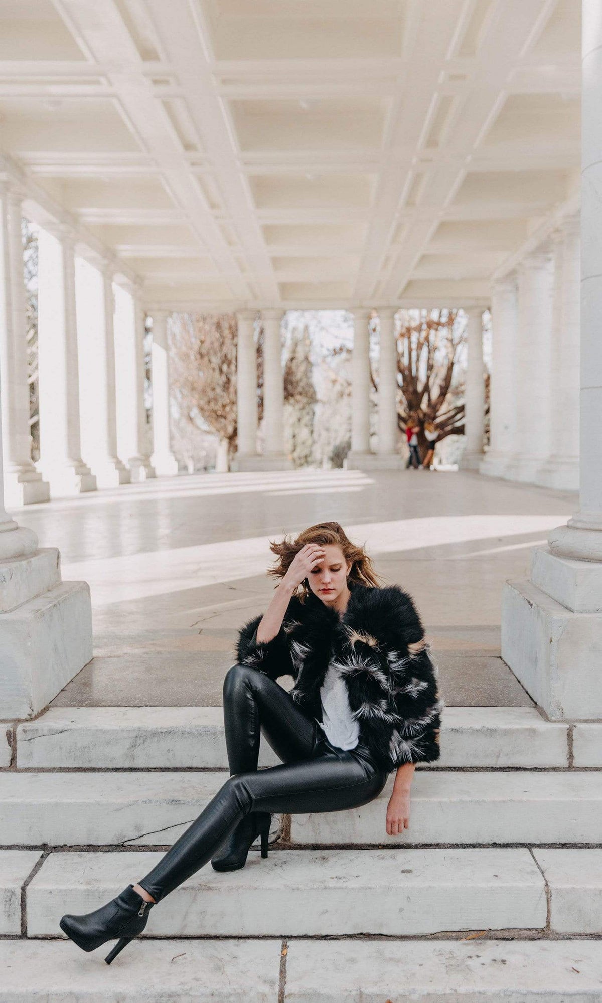 Love Token Melanie Genuine Fur Pattern Jacket