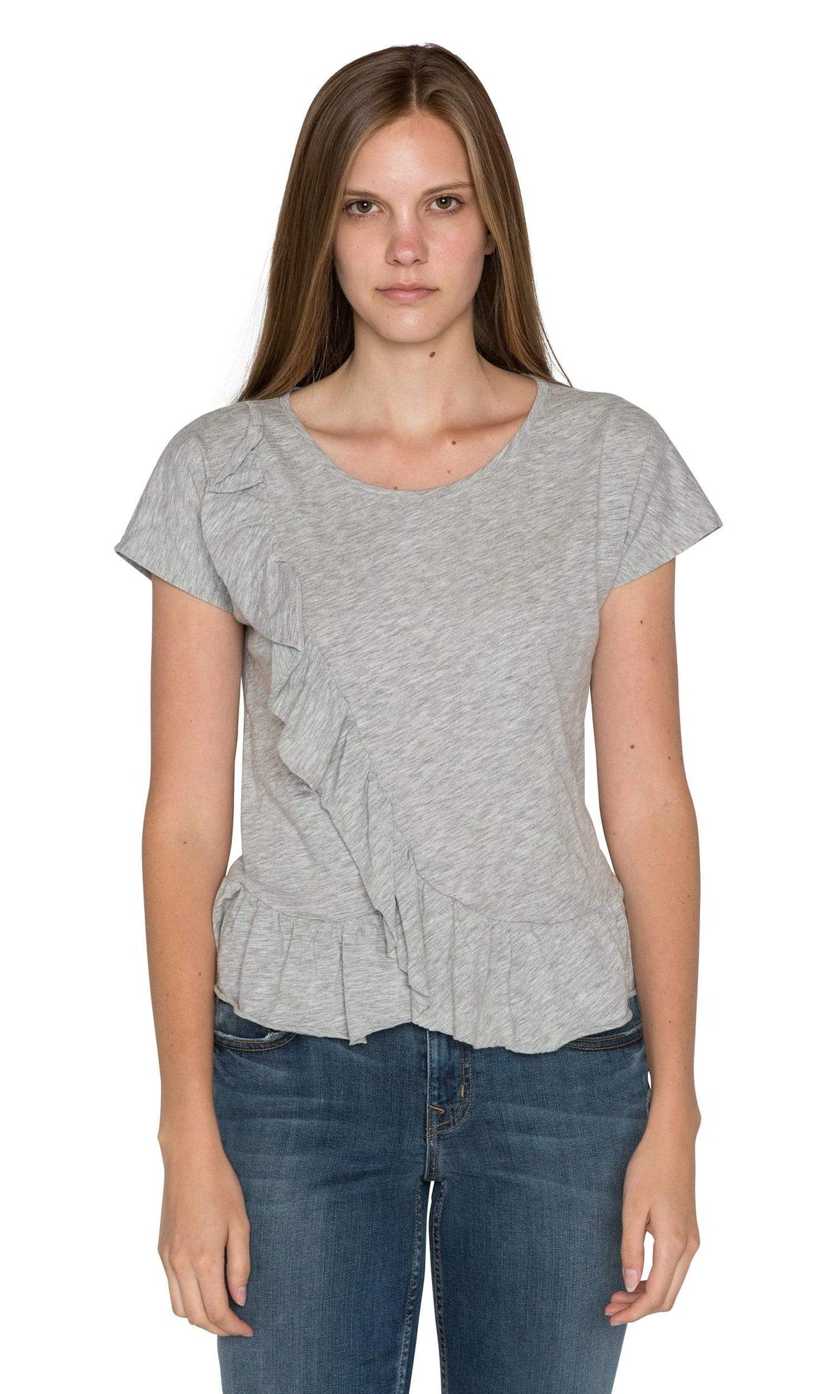 Velvet by Graham &amp; Spencer Pamina Cotton Slub Ruffle Tee