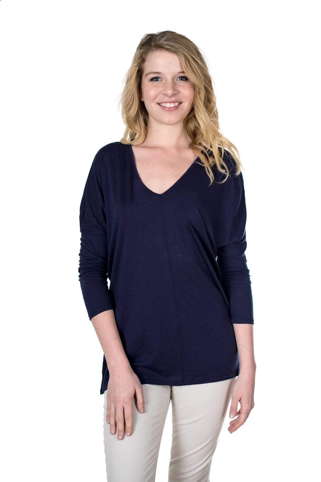 Velvet by Graham &amp; Spencer Vasena 3/4 Sleeve V Neck Top - FINAL SALE
