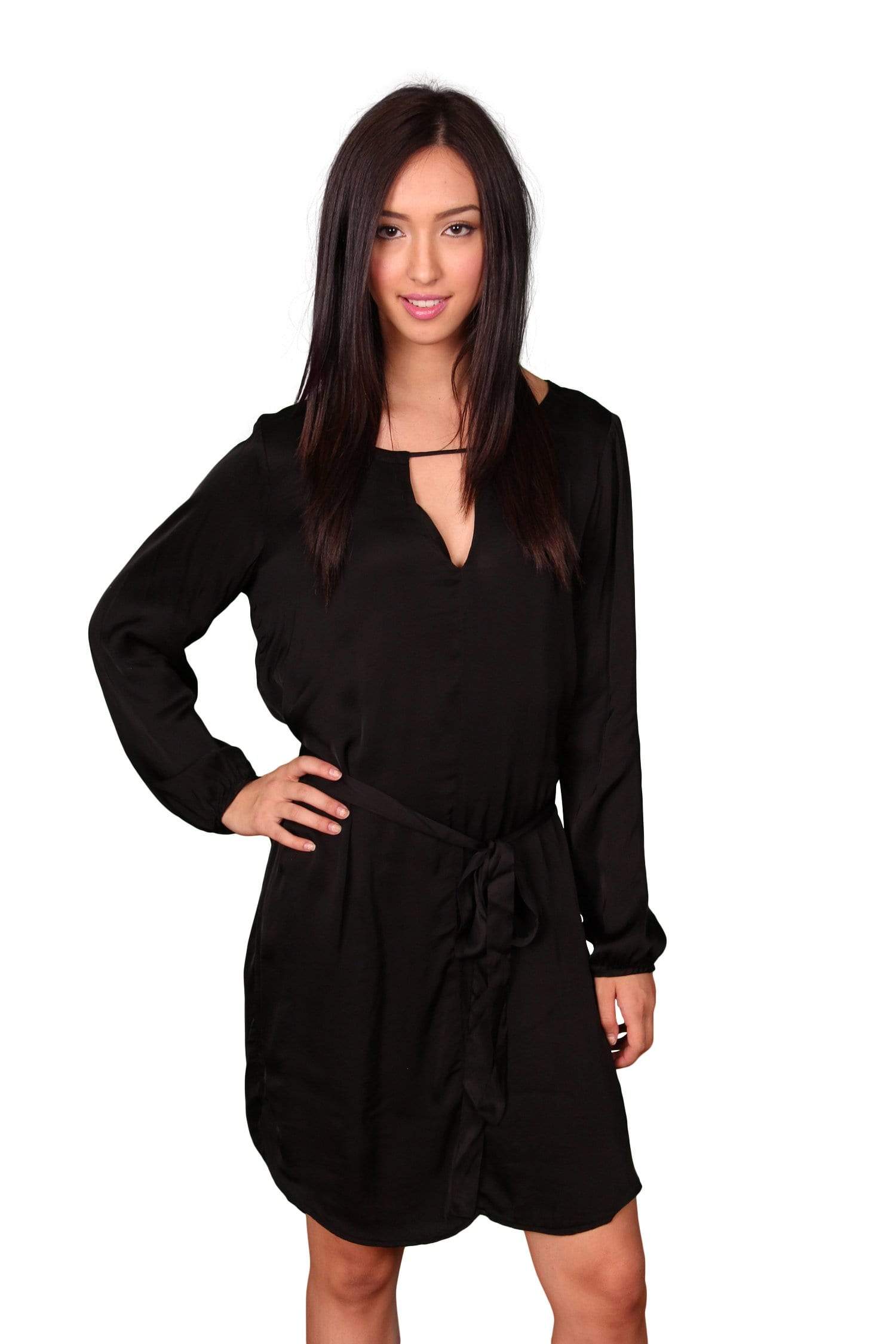 Velvet by Graham & Spencer Amorita Satin V Neck Dress