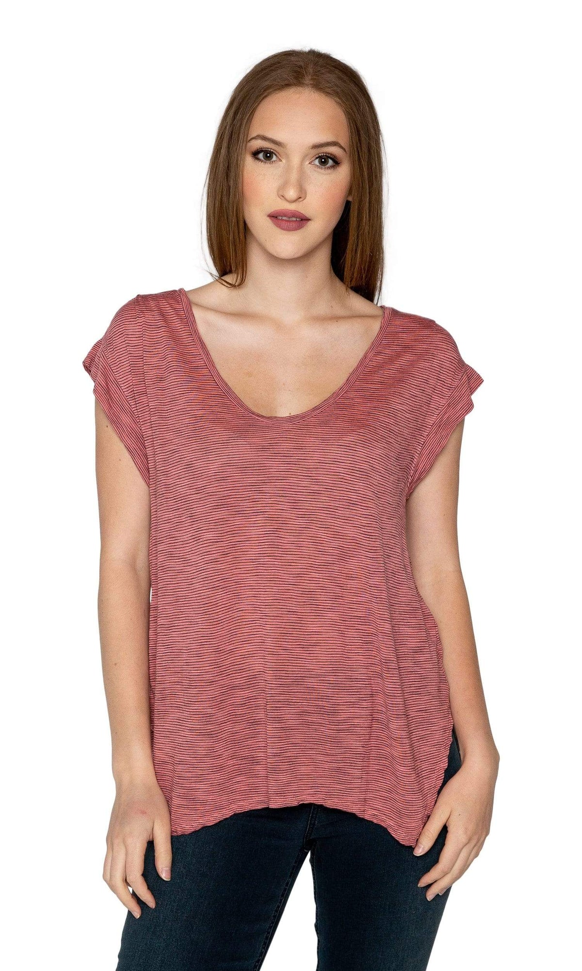 Velvet by Graham &amp; Spencer Hannah Scoop Neck Jersey Tee