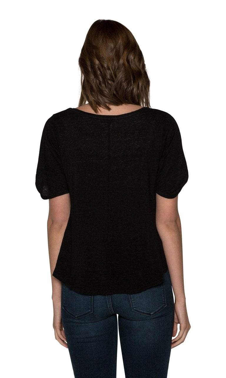 Velvet by Graham &amp; Spencer Ellison Linen Knit Knot Sleeve Top