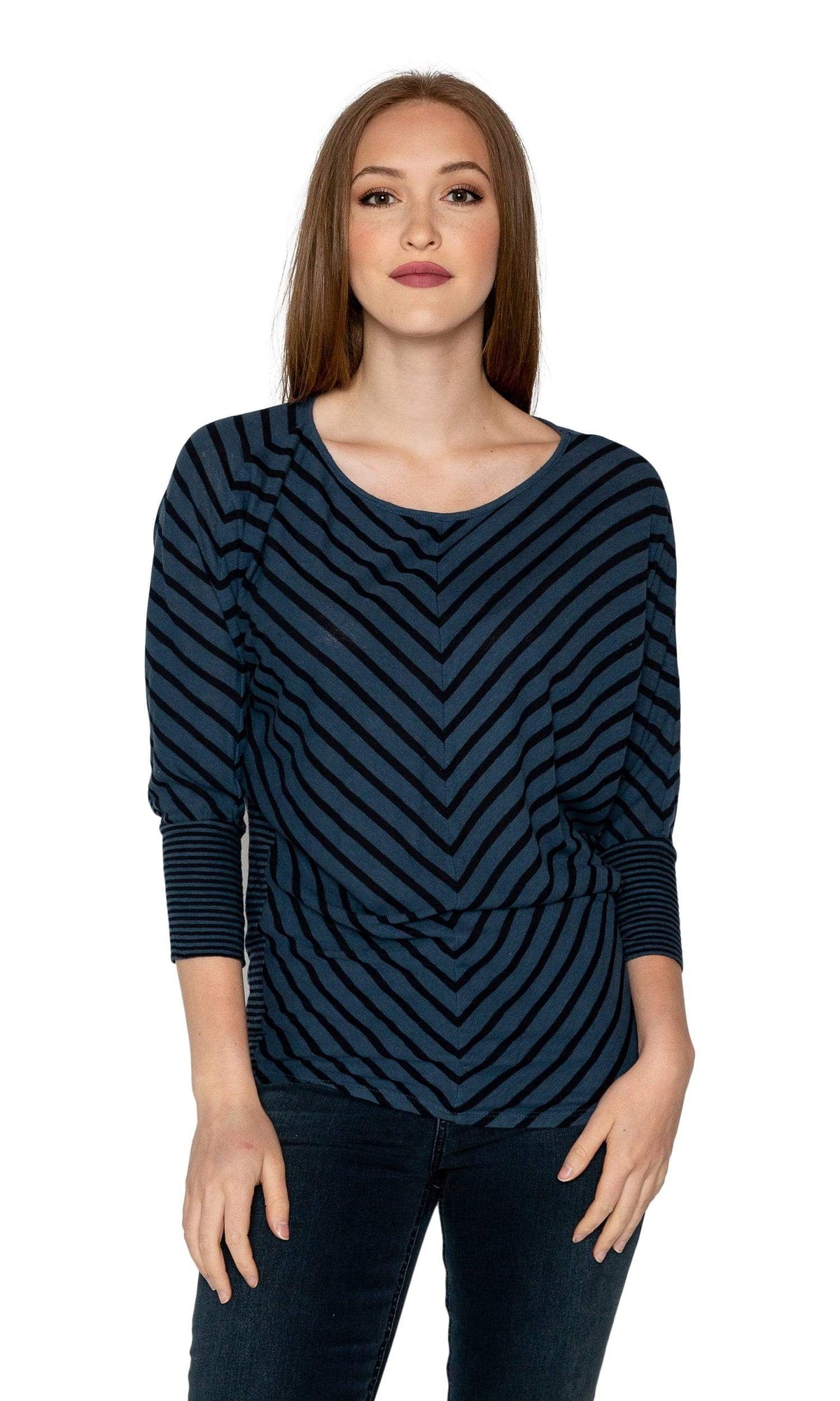 Velvet by Graham &amp; Spencer Suna Mixed Stripes Dolman Top