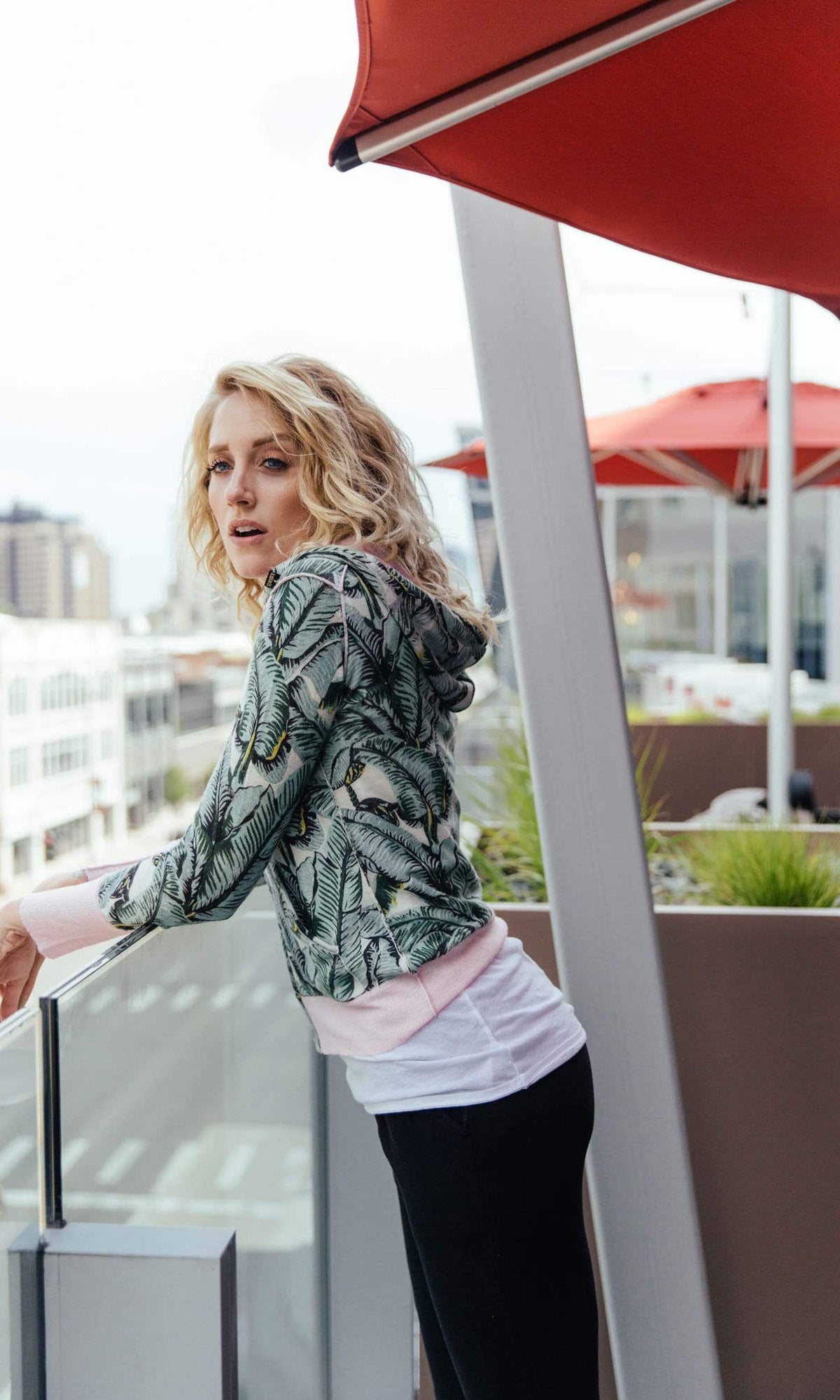 Knitwit Indochine Print Light Cashmere Zip Hoodie