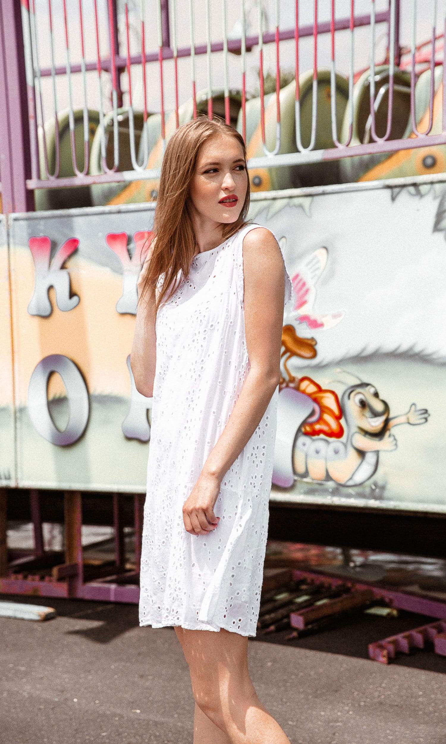 Velvet by Graham & Spencer Airlina Eyelet Scoop Neck Dress