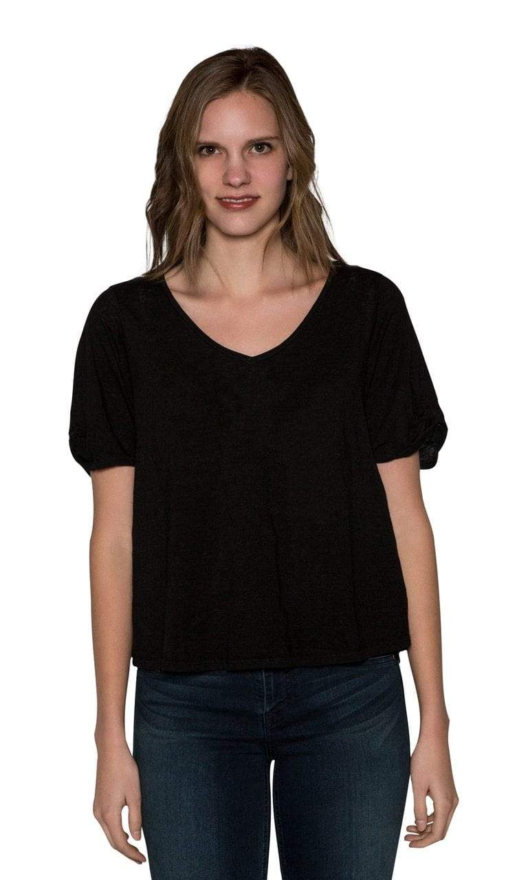 Velvet by Graham &amp; Spencer Ellison Linen Knit Knot Sleeve Top