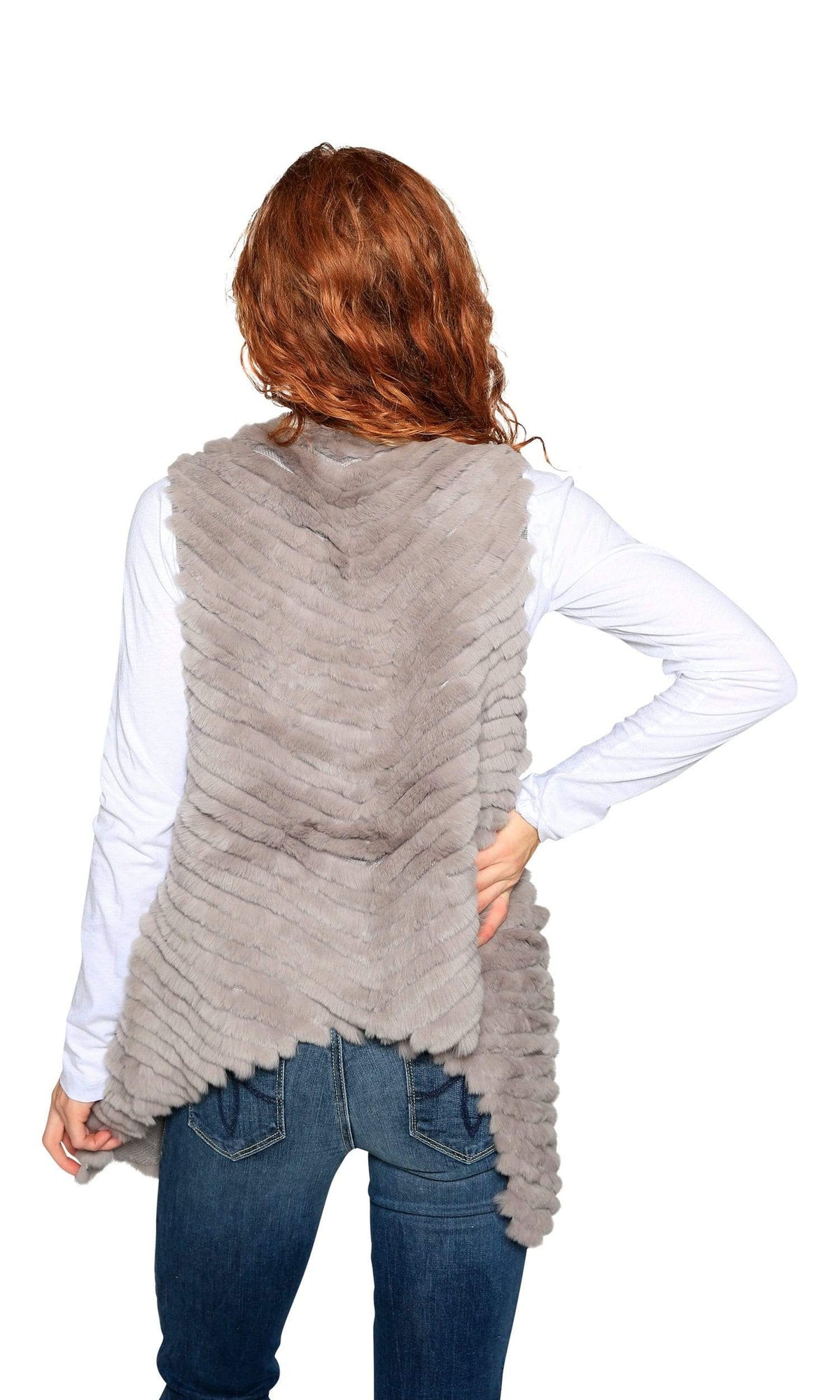 Love Token Layla Genuine Rabbit Fur Vest