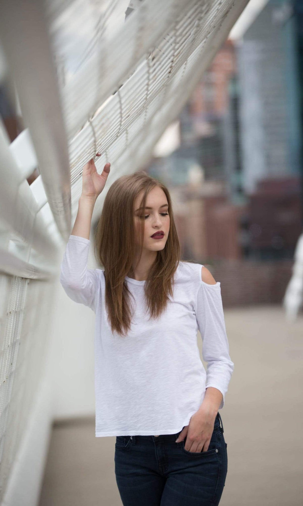 Velvet by Graham &amp; Spencer Bria Cotton Slub Cut Out Top