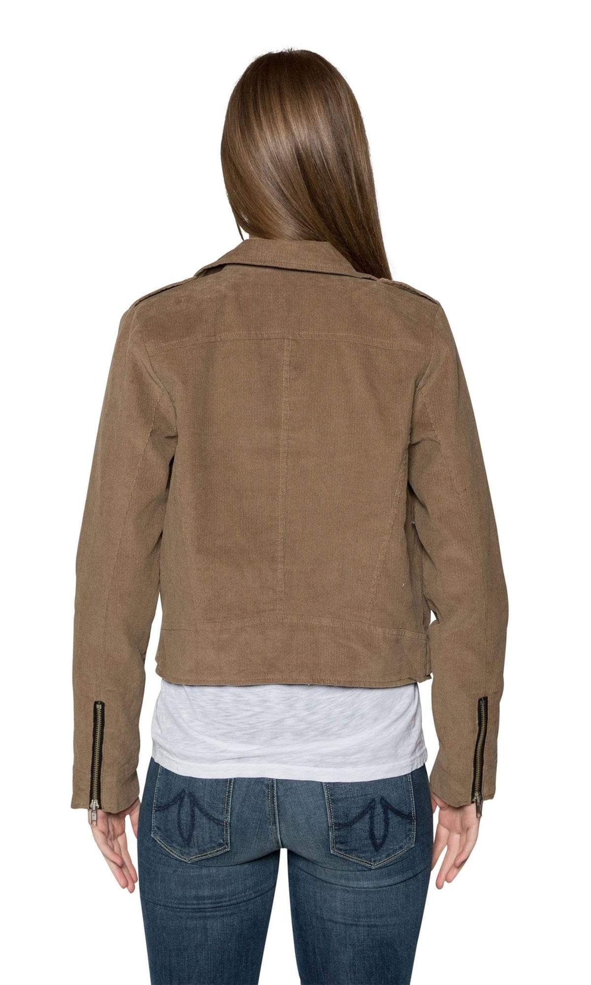 J.O.A. Woven Corduroy Moto Jacket