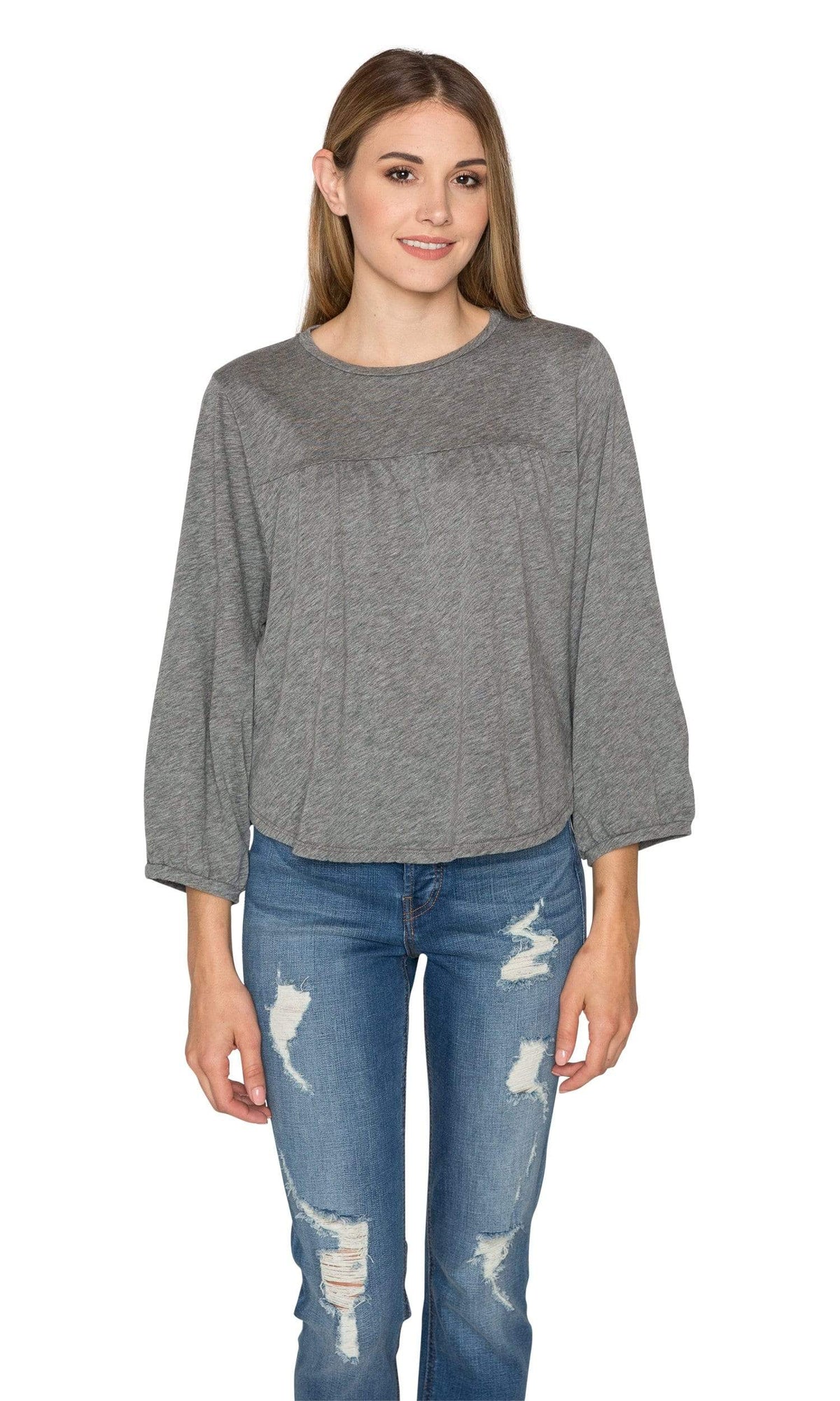 Velvet by Graham &amp; Spencer Winnah Cotton Slub Peasant Top