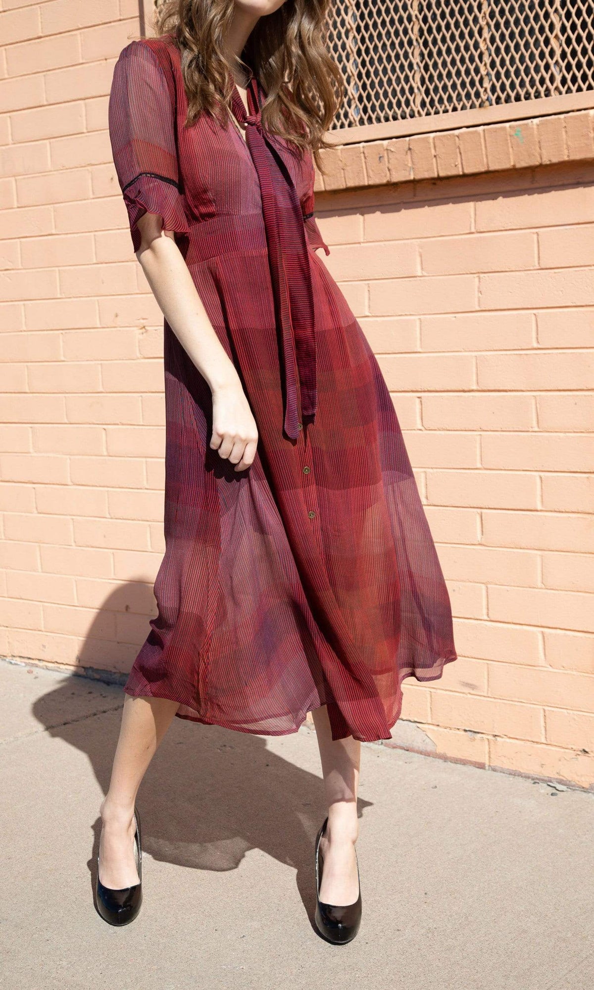 Conditions Apply Era of Fashion Tie Neck Dress