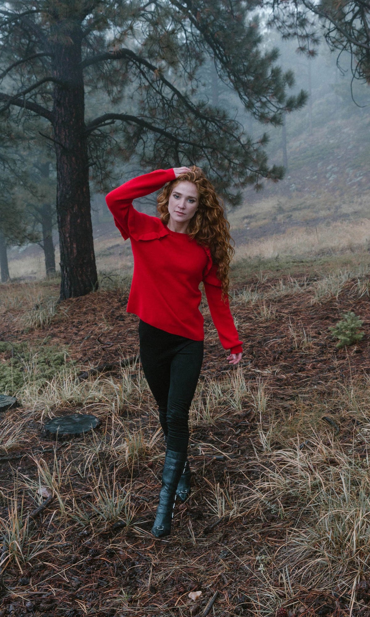 Velvet by Graham &amp; Spencer Dane Ruffle Cashmere Sweater