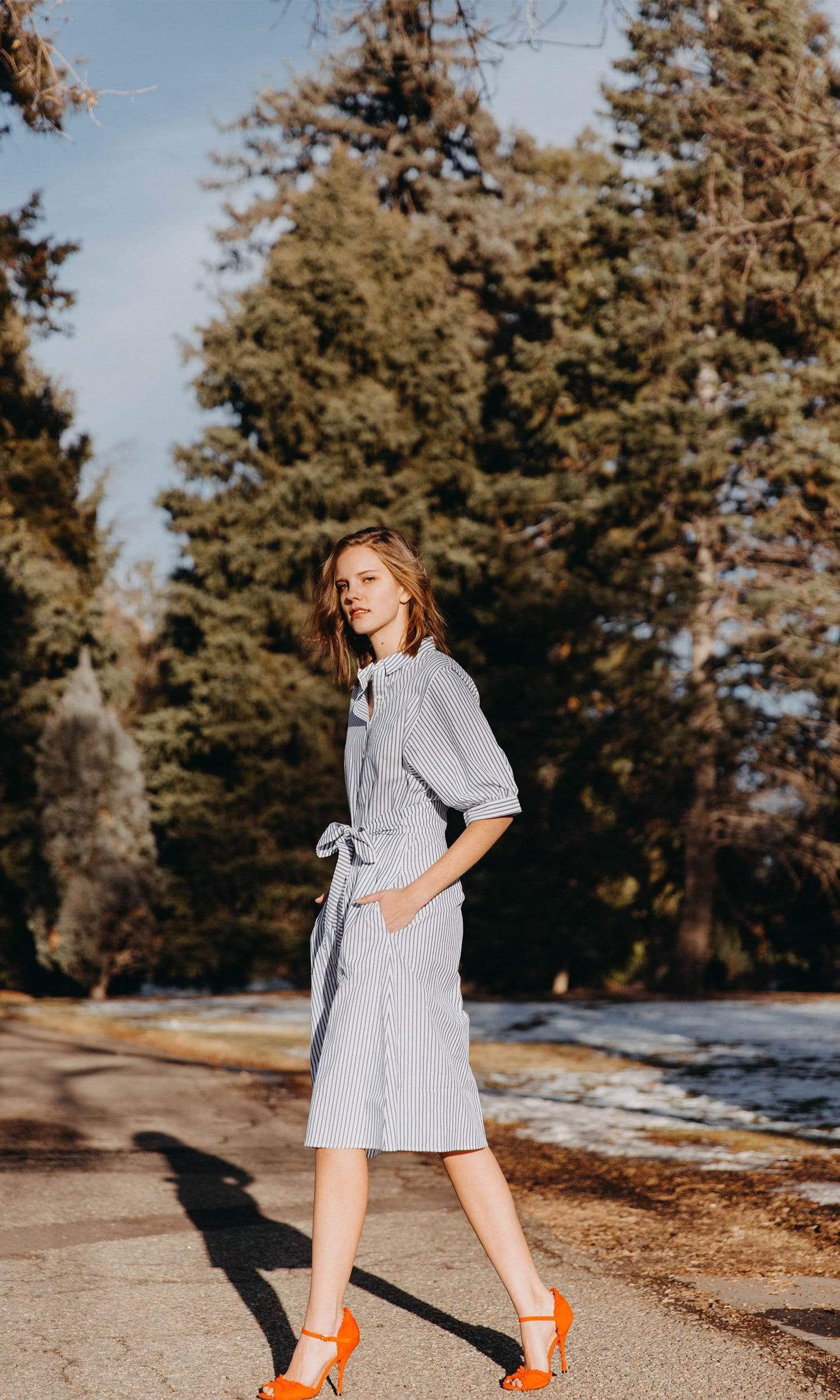 Velvet by Graham & Spencer Penelope Cotton Stripe Shirt Dress Velvet by Graham & Spencer Penelope Cotton Stripe Shirt Dress