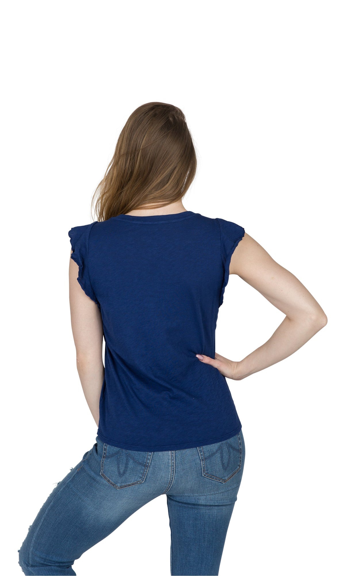 Velvet by Graham &amp; Spencer Marylou Cotton Flutter Sleeve Tee