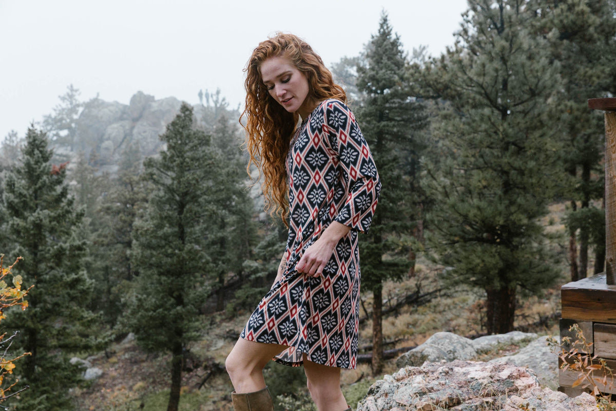 Viereck Intel Boatneck A Line Dress - Donovan