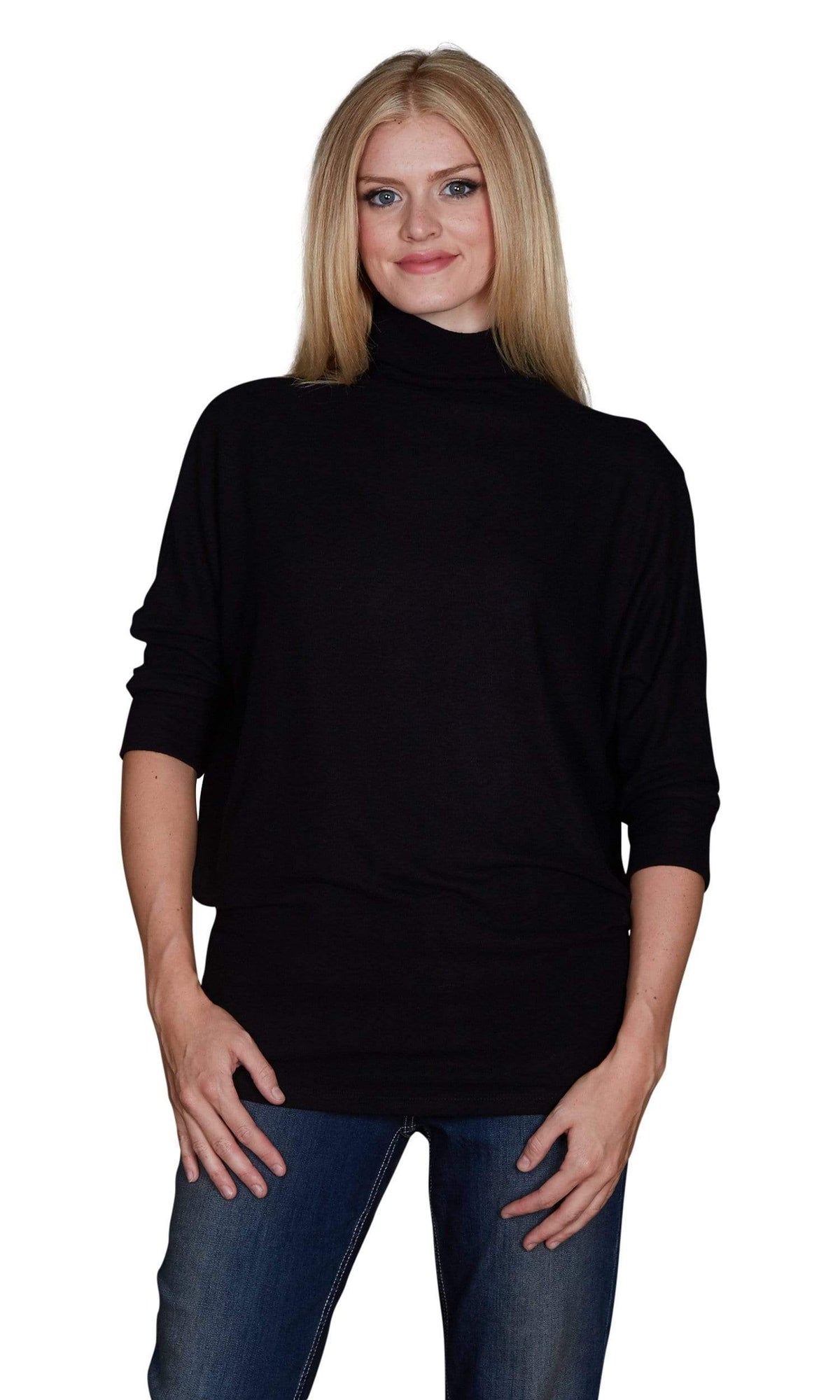 Velvet by Graham &amp; Spencer Eada Cozy Jersey Turtleneck Tunic Top