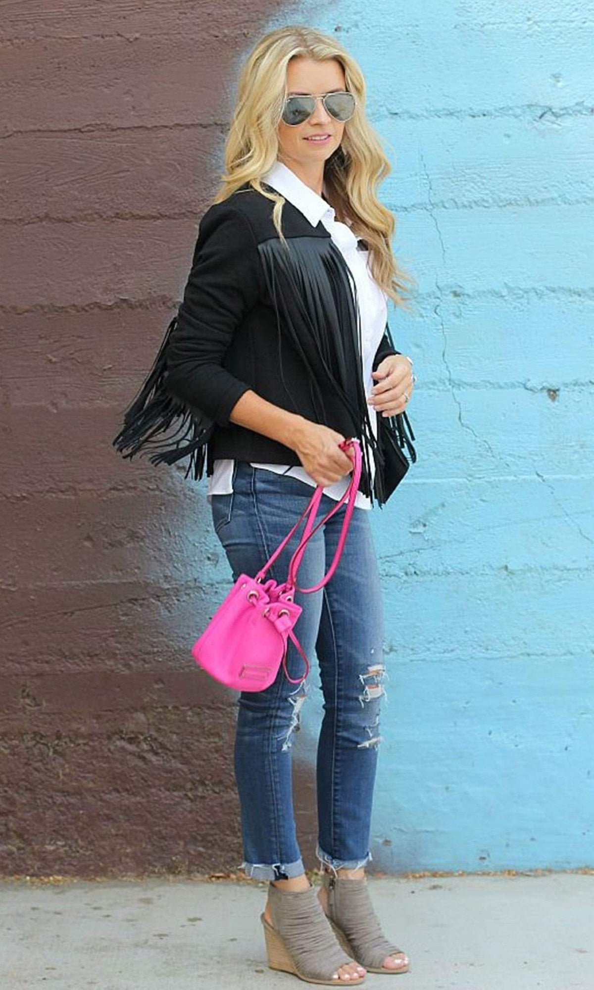 Velvet by Graham &amp; Spencer Tiffany Fringe Jacket