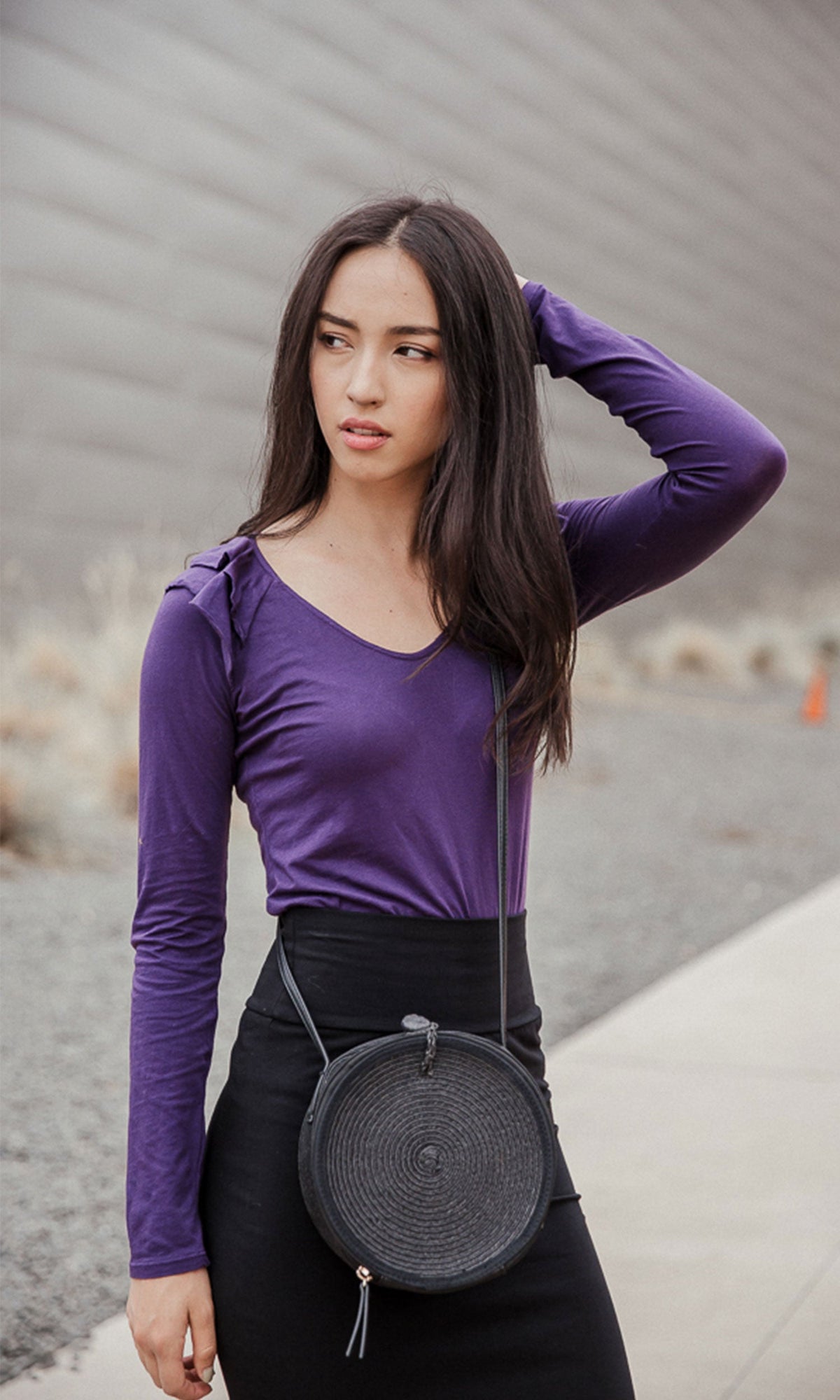 Velvet by Graham &amp; Spencer Yancy03 Ruffle Shoulder Top