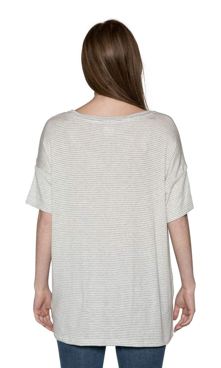 Sundown by River + Sky Coffee Please Striped Sleep Tee