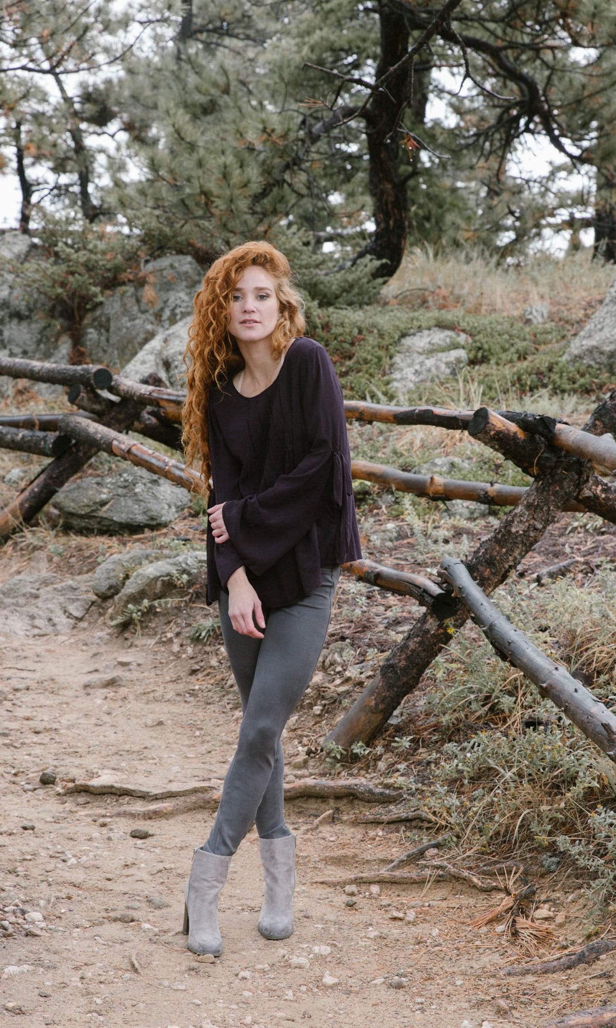 Velvet by Graham &amp; Spencer Abitha Tie Bell Sleeve Challis Top