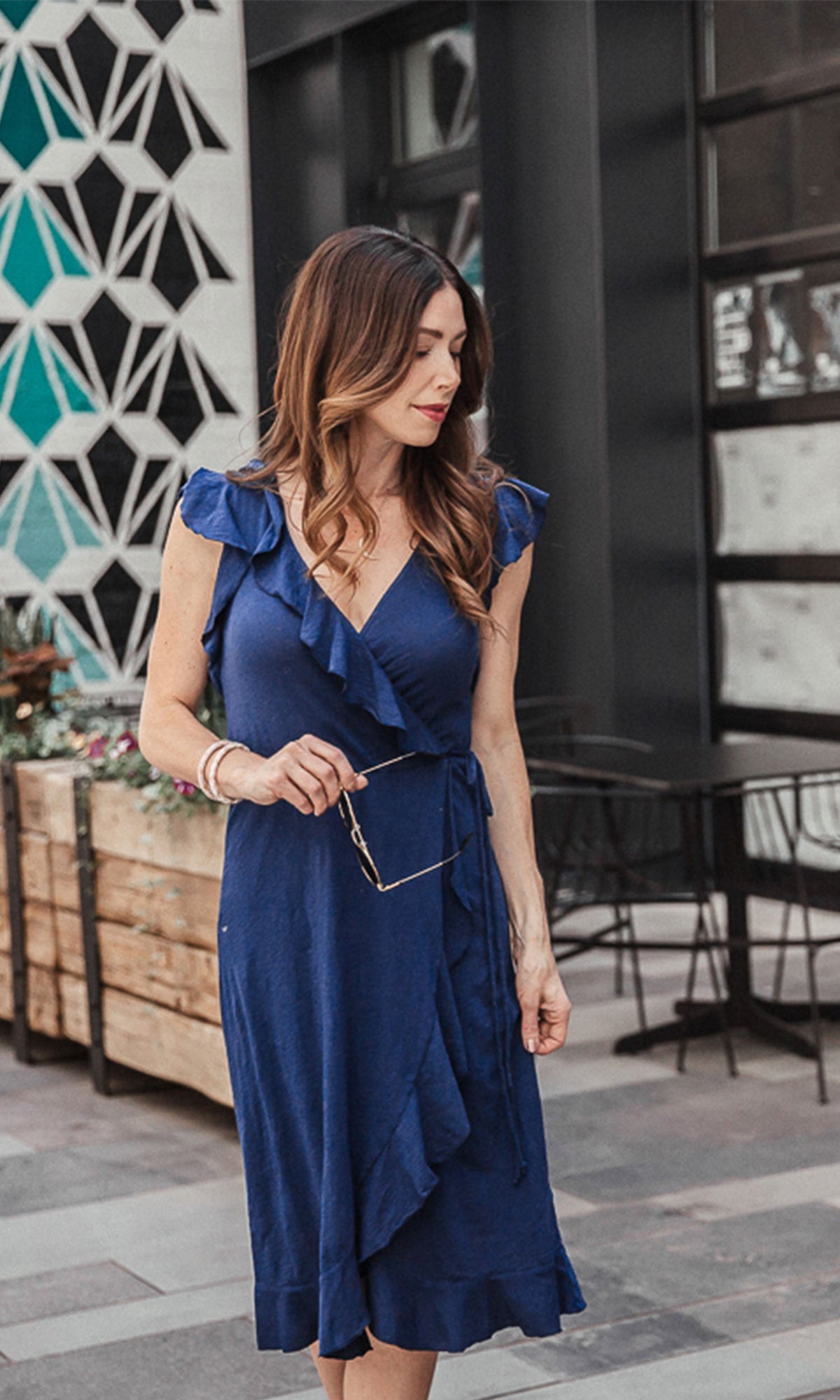 Velvet by Graham &amp; Spencer Sedona Cotton Slub Ruffle Wrap Dress