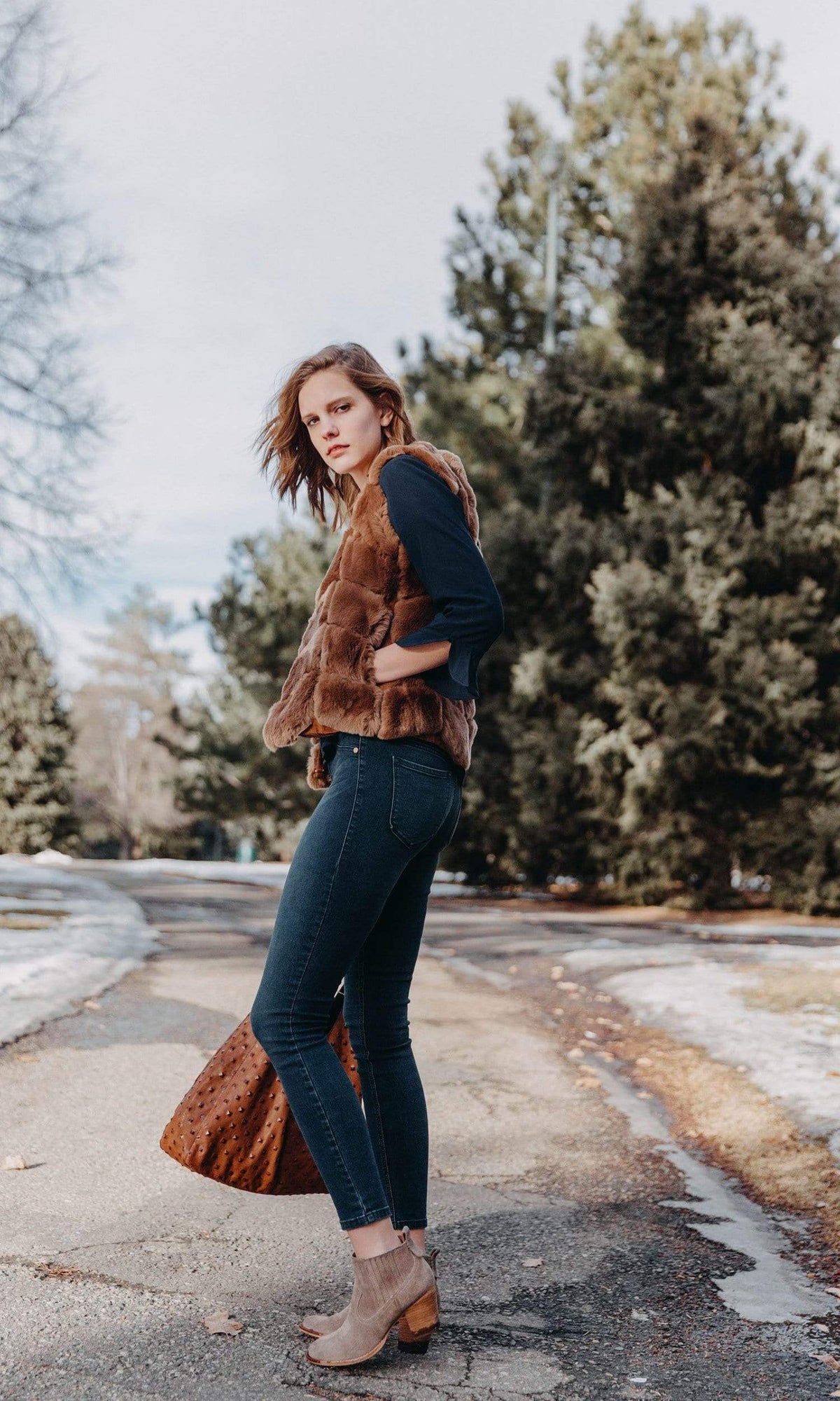 Love Token Sloan Genuine Fur Vest