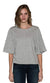 Velvet by Graham & Spencer Ellis Cotton Slub Ruffle Tee-Heather Grey