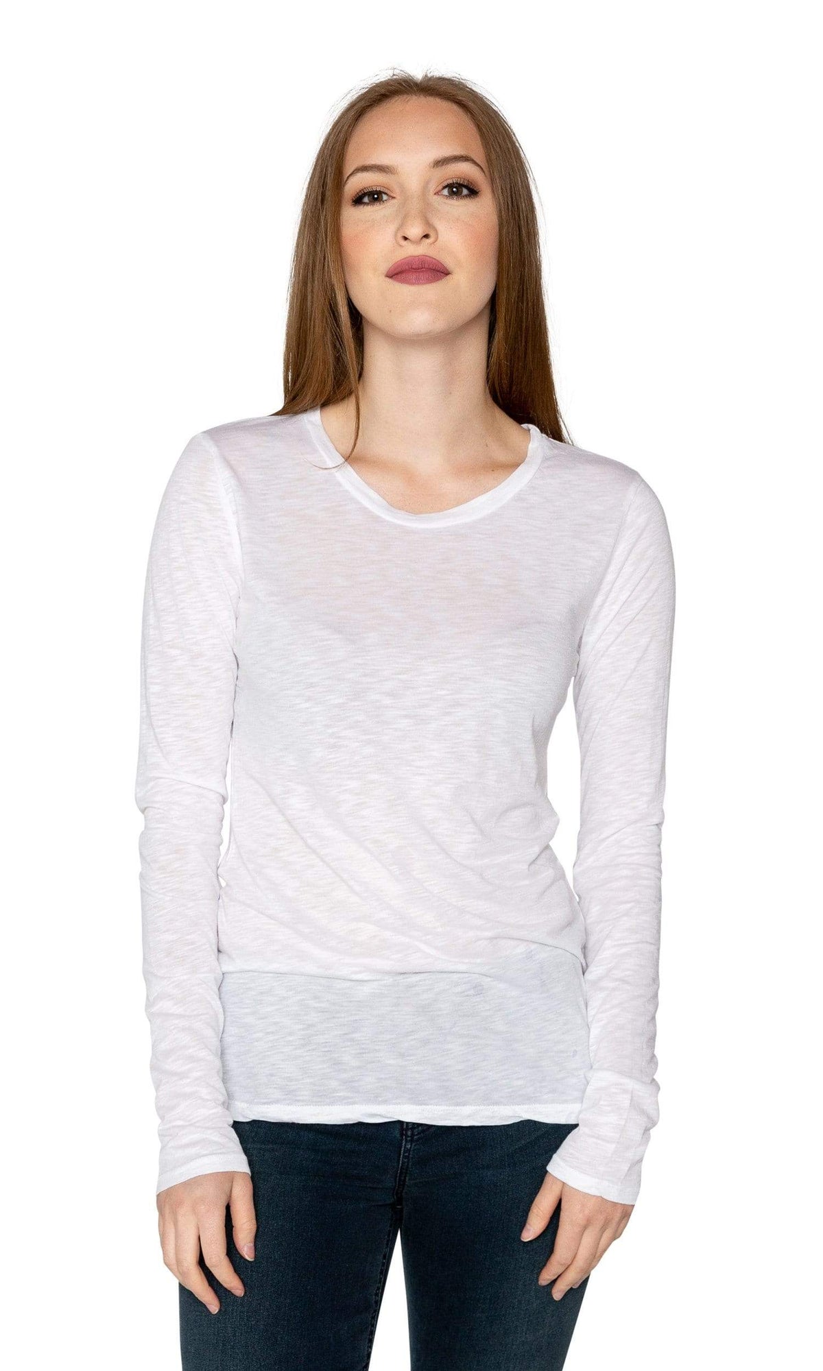 Velvet by Graham &amp; Spencer Giana Luxe Slub Round Neck Top