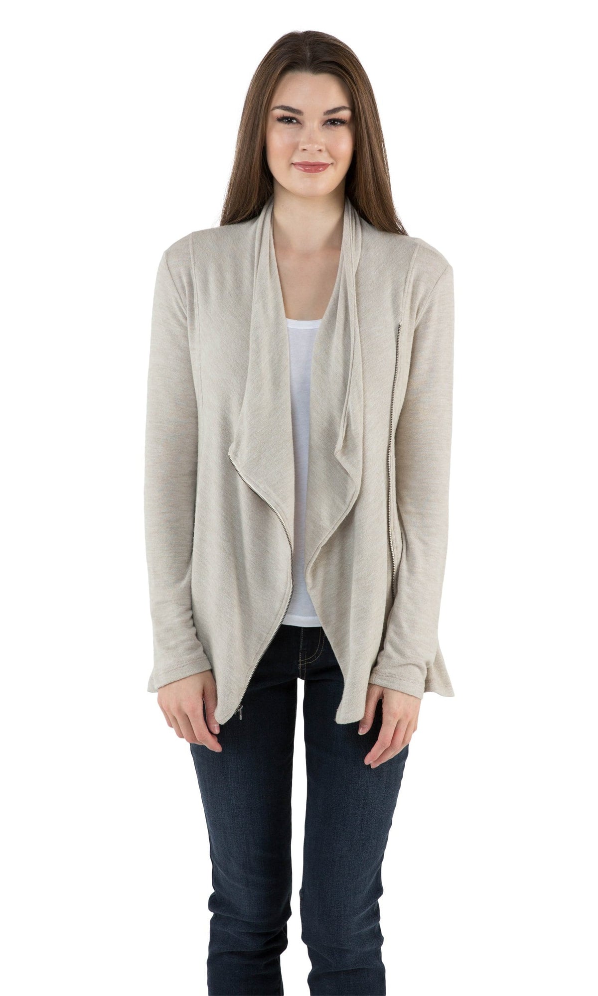 Velvet by Graham &amp; Spencer Jesseray Cozy Jersey Zip-Up Cardigan