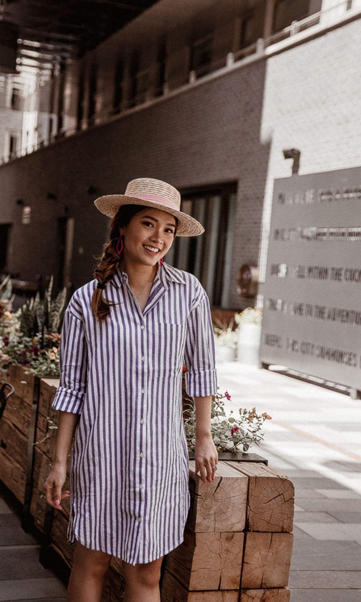 Velvet by Graham &amp; Spencer Ivy Woven Cotton Stripe Dress